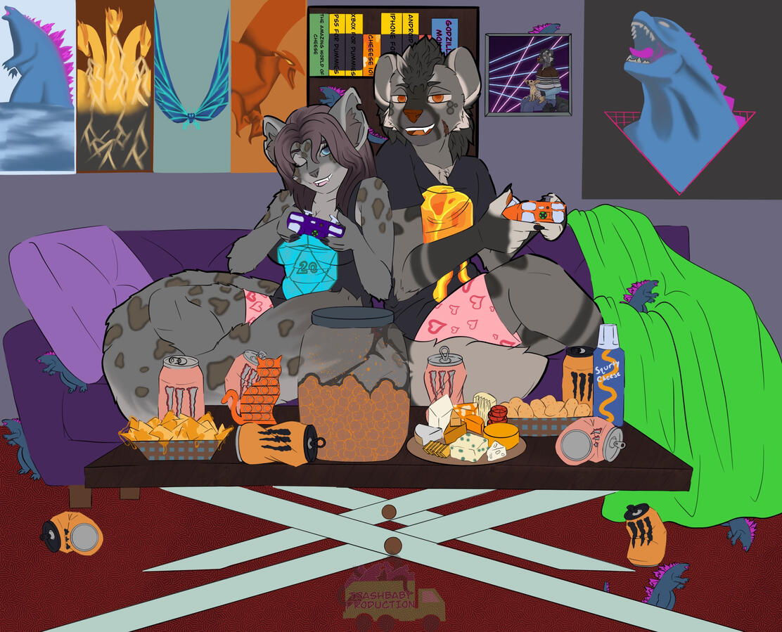 The same couple piece without shading and lighting.