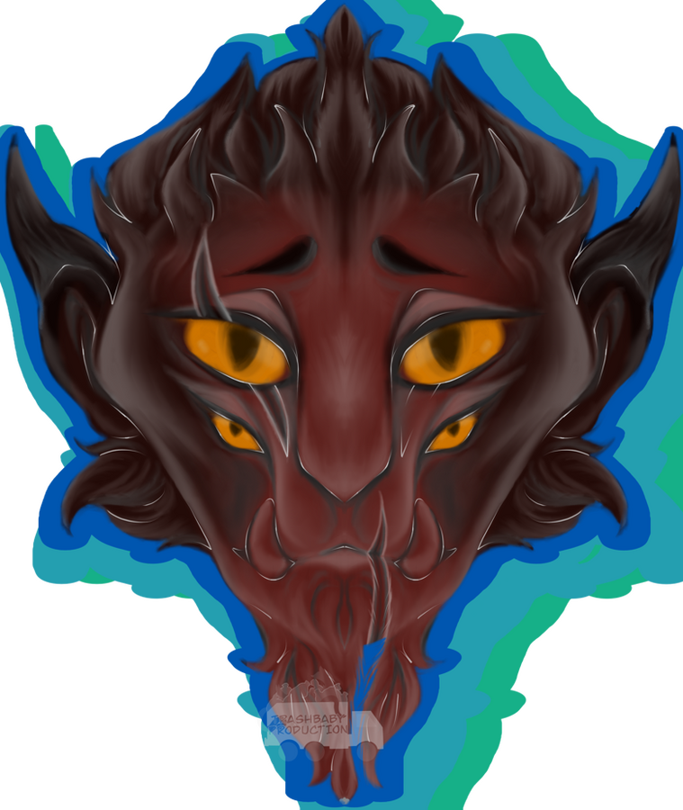 Experimental lineless character head icon